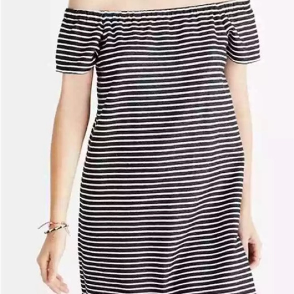 Madewell Striped Mini Dress SZ M - Picture 2 of 8